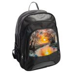 حقيبة ظهر جلدية بتصميم انعكاس الغروب