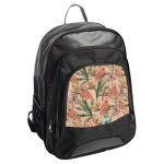 حقيبة ظهر جلدية بتصميم طائر الفلامنجو