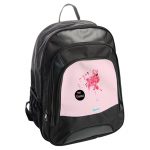 حقيبة ظهر جلدية بتصميم فلامنجو وردي