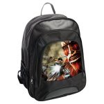 حقيبة ظهر جلدية بتصميم قتال مع عملاق هجوم العمالقة