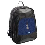 حقيبة ظهر جلدية بتصميم كمان مزخرف