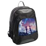 حقيبة ظهر جلدية بتصميم لحظه اللقاء انمي أسمك