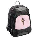 حقيبة ظهر جلدية بتصميم مثلجات الجماجم