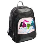 حقيبة ظهر جلدية بتصميم مناكير