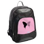 حقيبة ظهر جلدية بتصميم نصف فراشة