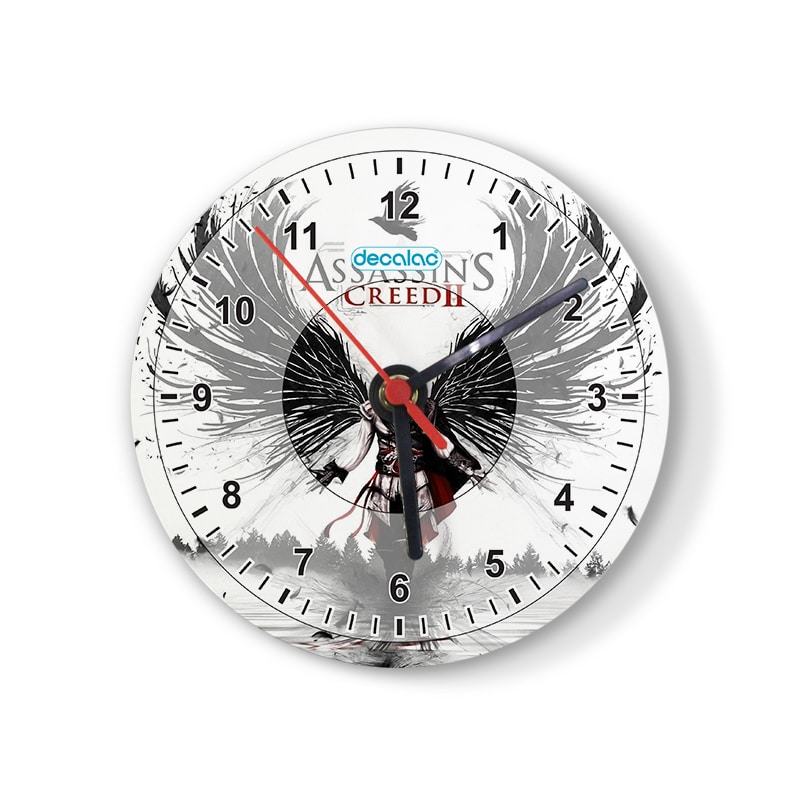 ساعة حائط دائرية بتصميم أساسنز كريد الجناح الأسود ساعة حائط دائرية بتصميم أساسنز كريد الجناح الأسود