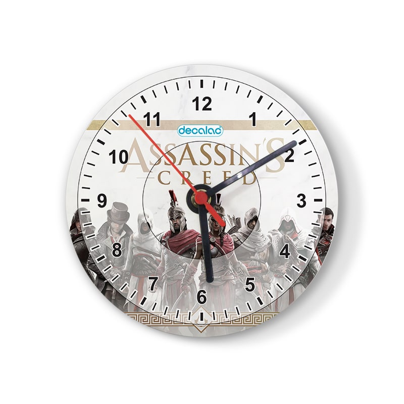 ساعة حائط دائرية بتصميم أساسنز كريد جميع الشخصيات ساعة حائط دائرية بتصميم أساسنز كريد جميع الشخصيات
