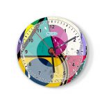 ساعة حائط دائرية بتصميم اشكال هندسيه ساعة حائط دائرية بتصميم اشكال هندسيه