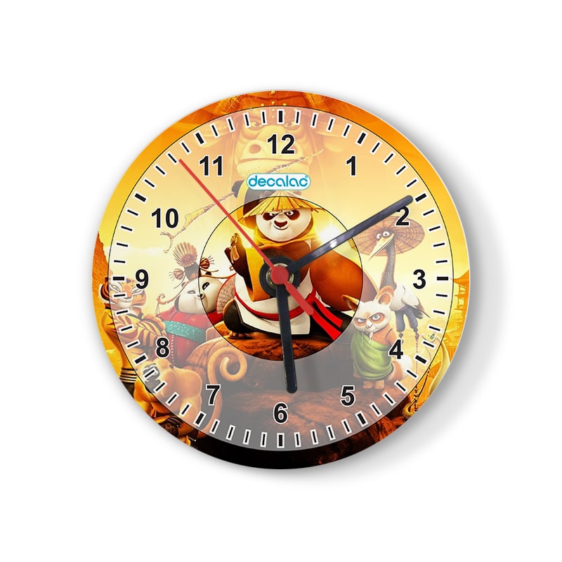 ساعة حائط دائرية بتصميم اصدقاء كونغ فو باندا ساعة حائط دائرية بتصميم اصدقاء كونغ فو باندا