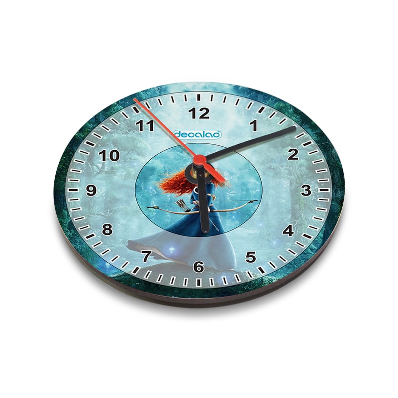 ساعة-حائط-دائرية-بتصميم-الأميرة-ميريدا-مع-القوس-والسهم-1