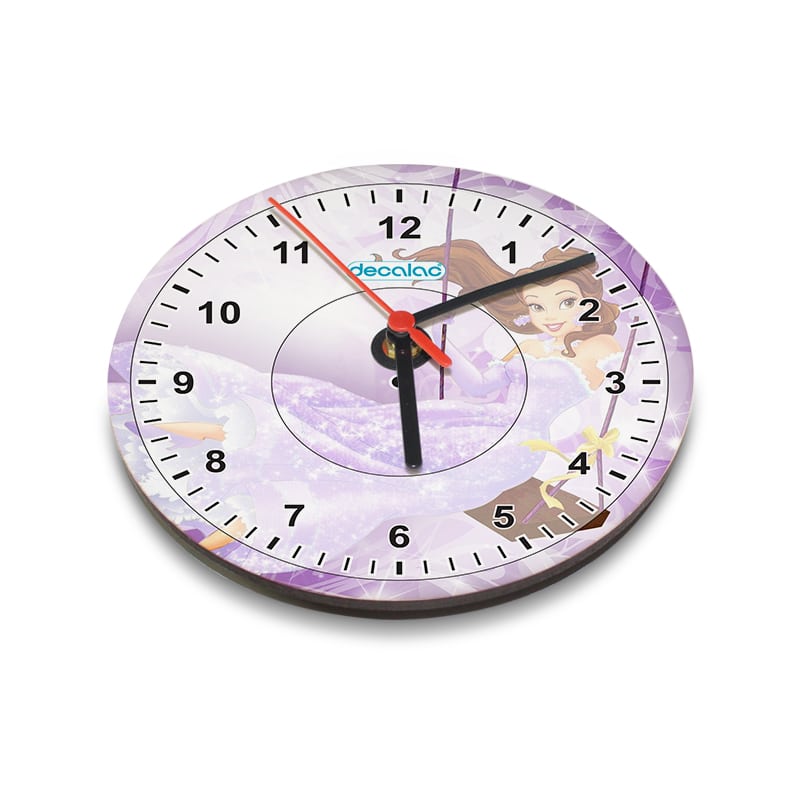 ساعة-حائط-دائرية-بتصميم-الاميرة-بيلا-بفستان-لامع-1