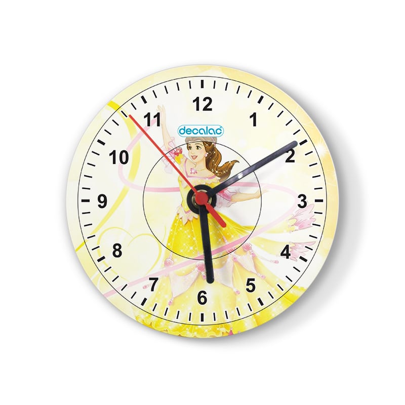 ساعة حائط دائرية بتصميم الاميرة بيلا فيلم الجميلة والوحش ساعة حائط دائرية بتصميم الاميرة بيلا فيلم الجميلة والوحش
