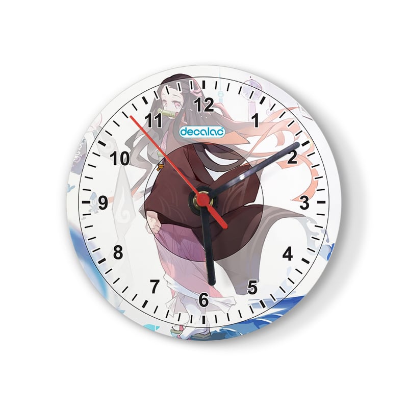 ساعة حائط دائرية بتصميم الجميلة نيزوكو قاتل الشياطين ساعة حائط دائرية بتصميم الجميلة نيزوكو قاتل الشياطين