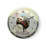 ساعة حائط دائرية بتصميم بو كونغ فو باندا