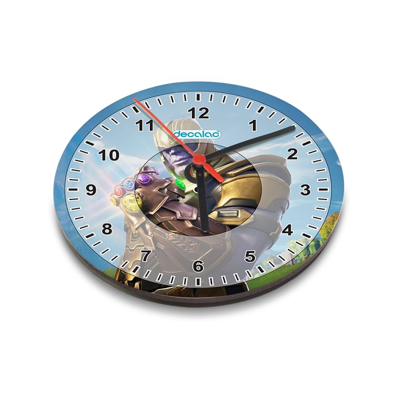 ساعة-حائط-دائرية-بتصميم-ثانوس-فورتنايت-1