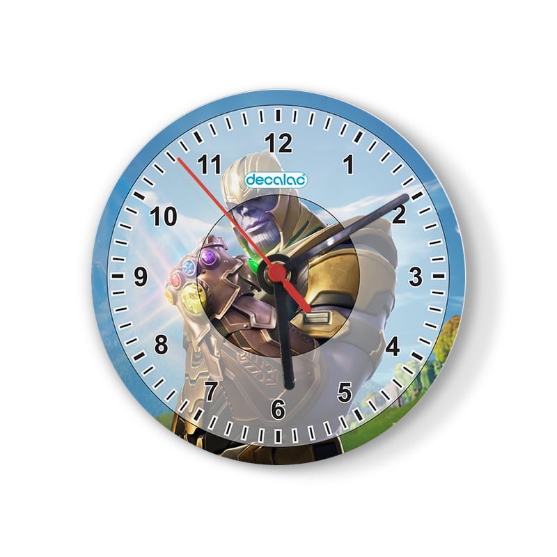 ساعة حائط دائرية بتصميم ثانوس فورتنايت ساعة حائط دائرية بتصميم ثانوس فورتنايت