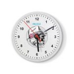 ساعة حائط دائرية بتصميم جمجمه بقبعه ساعة حائط دائرية بتصميم جمجمه بقبعه