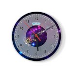 ساعة حائط دائرية بتصميم جيتار ومفاتيح بيانو ساعة حائط دائرية بتصميم جيتار ومفاتيح بيانو