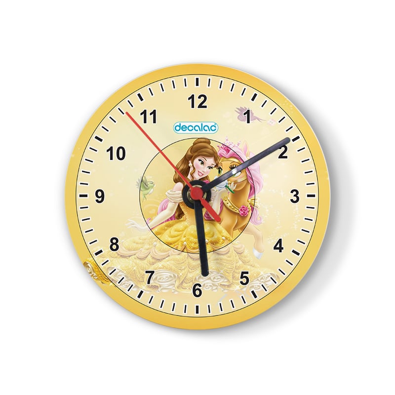 ساعة حائط دائرية بتصميم حصان الاميرة بيلا ساعة حائط دائرية بتصميم حصان الاميرة بيلا