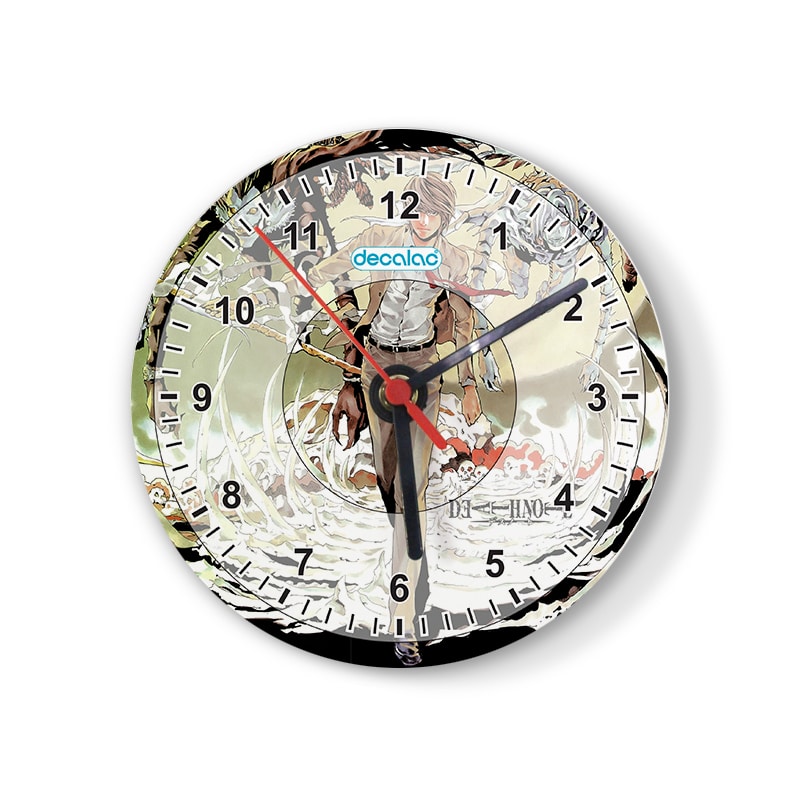 ساعة حائط دائرية بتصميم ديث نوت عالم الشياطين ساعة حائط دائرية بتصميم ديث نوت عالم الشياطين