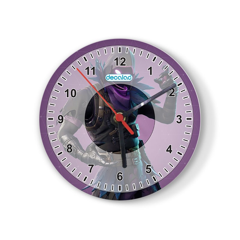 ساعة حائط دائرية بتصميم  رافين فورتنايت ساعة حائط دائرية بتصميم  رافين فورتنايت