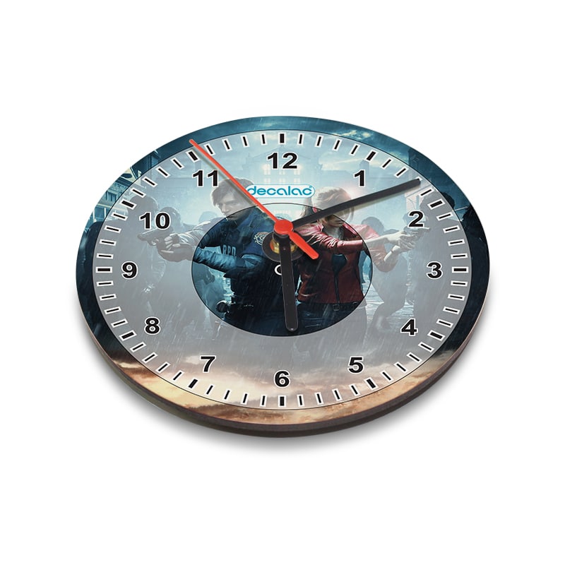 ساعة-حائط-دائرية-بتصميم-رزدنت-إيفل-2-ريميك-1