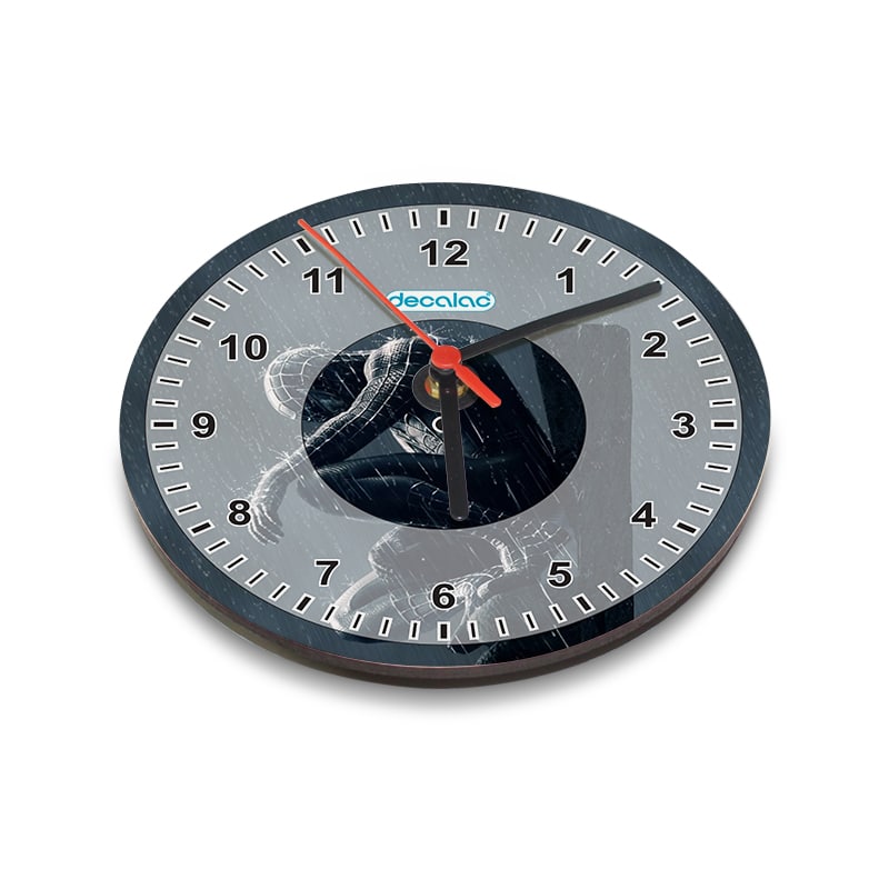 ساعة-حائط-دائرية-بتصميم-سبايدر-مان-الاسود-1