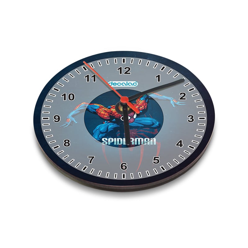 ساعة-حائط-دائرية-بتصميم-سبايدر-مان-الرائع-1