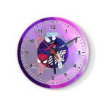 ساعة حائط دائرية بتصميم  سبيدر مان رسم ساعة حائط دائرية بتصميم  سبيدر مان رسم