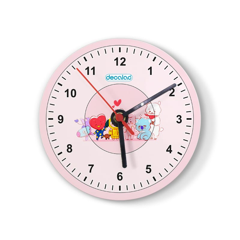 ساعة حائط دائرية بتصميم شخصيات BT21 المحبوبة ساعة حائط دائرية بتصميم شخصيات BT21 المحبوبة