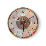 ساعة حائط دائرية بتصميم صخور ملونه ساعة حائط دائرية بتصميم صخور ملونه