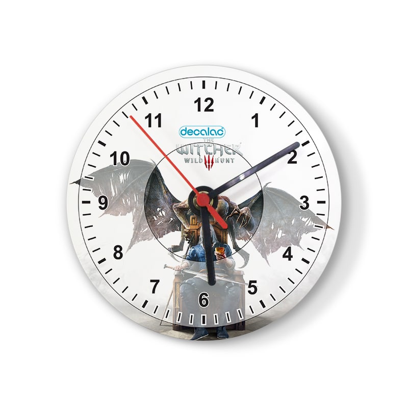 ساعة حائط دائرية بتصميم صياد وحوش ذا ويتشر ساعة حائط دائرية بتصميم صياد وحوش ذا ويتشر