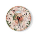 ساعة حائط دائرية بتصميم طائر الفلامنجو ساعة حائط دائرية بتصميم طائر الفلامنجو