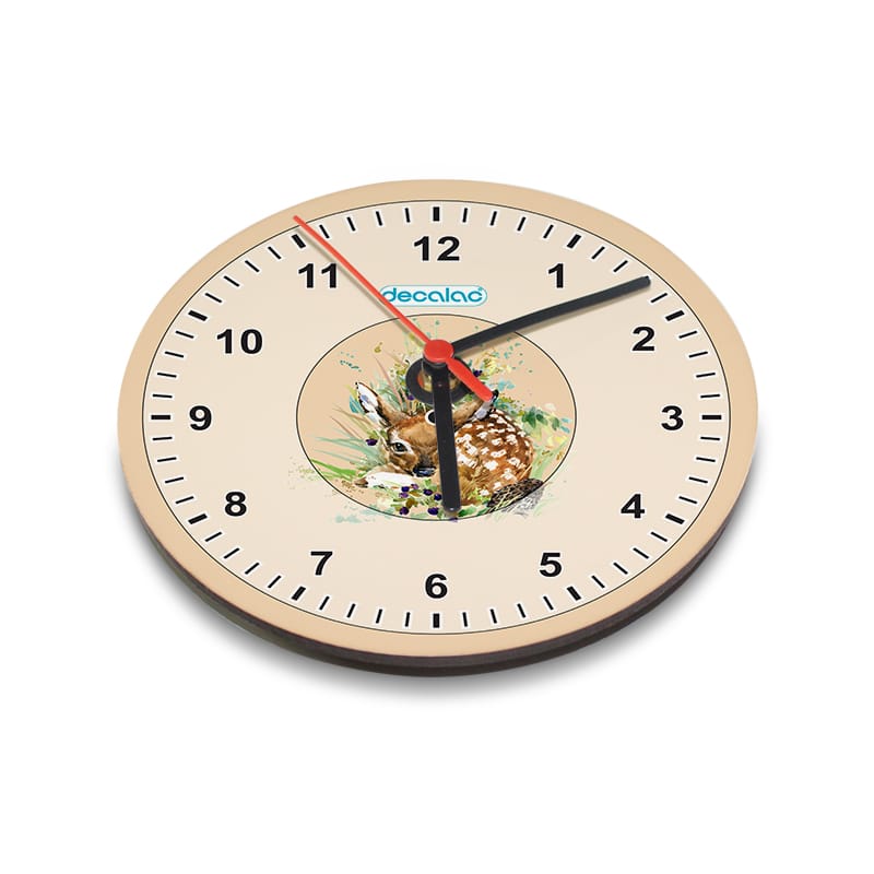 ساعة-حائط-دائرية-بتصميم-غزال-صغير-1