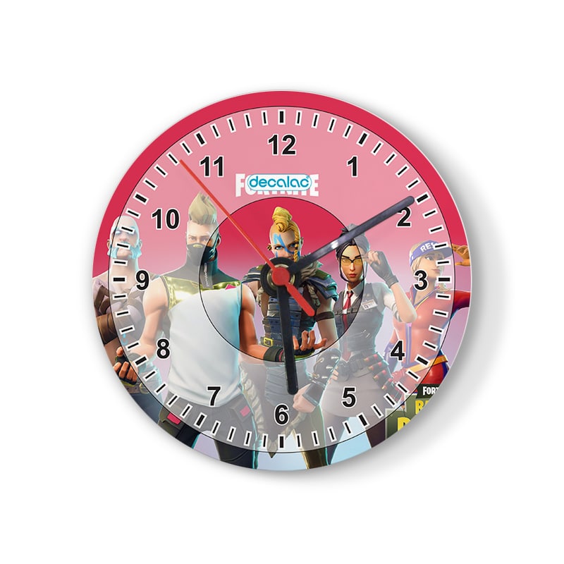 ساعة حائط دائرية بتصميم فورت نايت باتل رويال ساعة حائط دائرية بتصميم فورت نايت باتل رويال