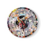 ساعة حائط دائرية بتصميم قتال كل الانميات ساعة حائط دائرية بتصميم قتال كل الانميات