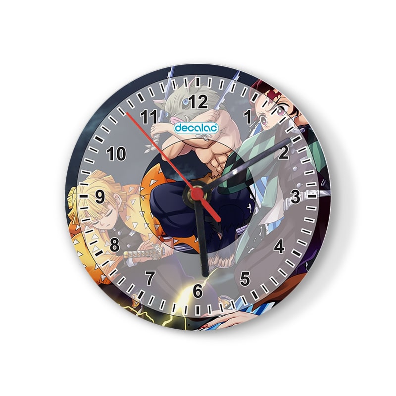 ساعة حائط دائرية بتصميم قوة شخصيات قاتل الشياطين ساعة حائط دائرية بتصميم قوة شخصيات قاتل الشياطين