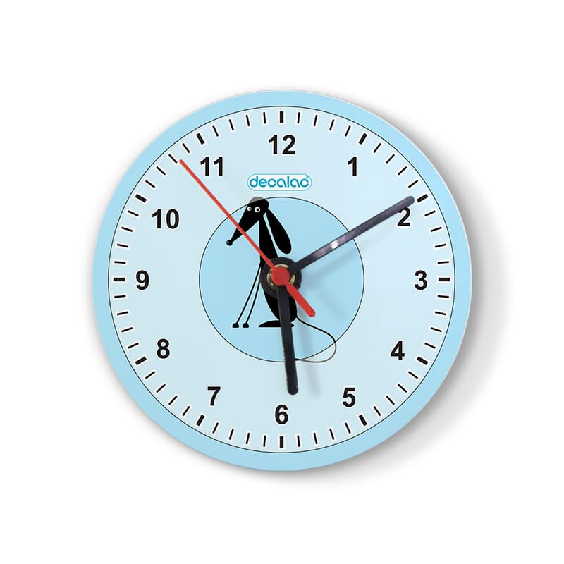 ساعة حائط دائرية بتصميم كلب كرتوني ساعة حائط دائرية بتصميم كلب كرتوني