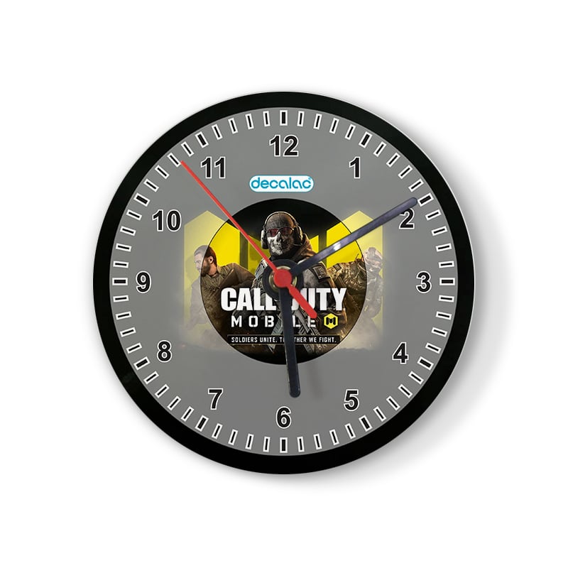 ساعة حائط دائرية بتصميم كول أوف ديوتي ساعة حائط دائرية بتصميم كول أوف ديوتي