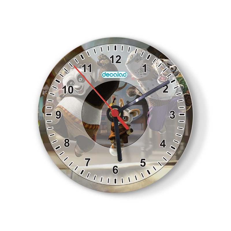 ساعة حائط دائرية بتصميم كونغ فو باندا ساعة حائط دائرية بتصميم كونغ فو باندا