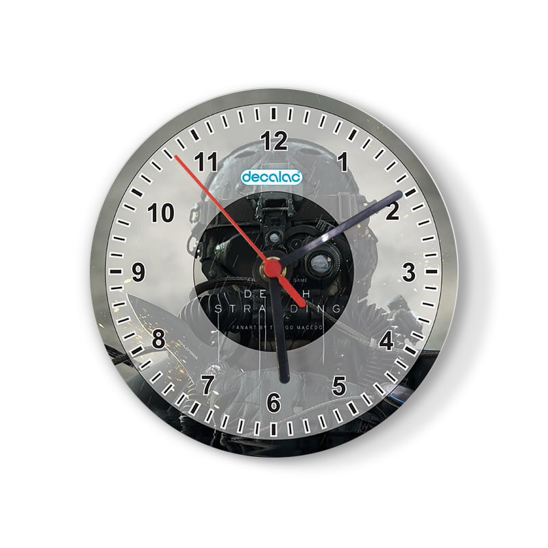 ساعة حائط دائرية بتصميم لعبة ديث ستراندنغ ساعة حائط دائرية بتصميم لعبة ديث ستراندنغ