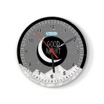 ساعة حائط دائرية بتصميم ليله سعيده ساعة حائط دائرية بتصميم ليله سعيده