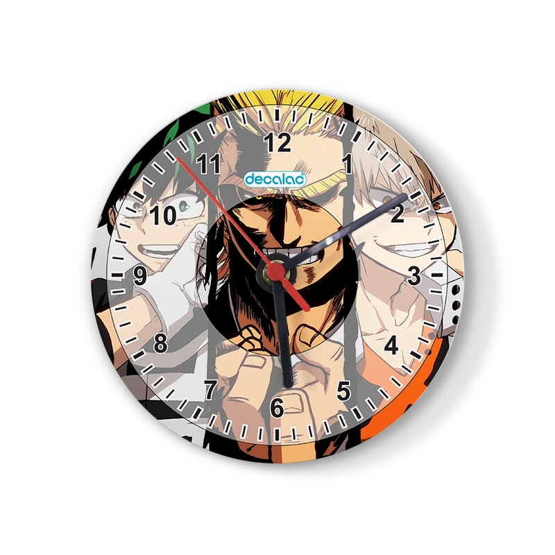 ساعة حائط دائرية بتصميم ميدوريا وباكوغو واوول مايت ساعة حائط دائرية بتصميم ميدوريا وباكوغو واوول مايت