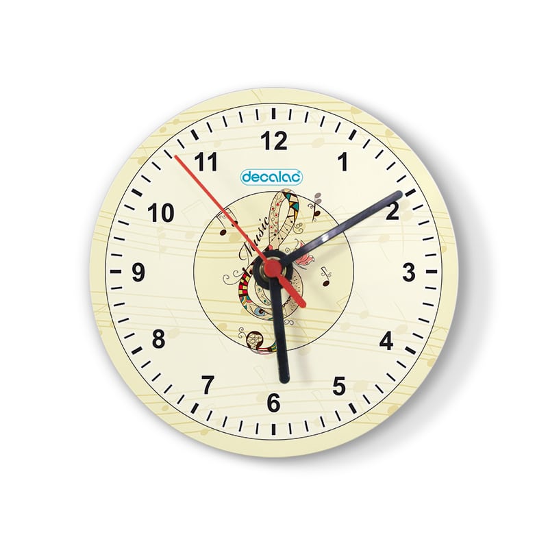 ساعة حائط دائرية بتصميم نغمة موسيقية جميلة ساعة حائط دائرية بتصميم نغمة موسيقية جميلة