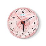 ساعة حائط دائرية بتصميم وردي ساعة حائط دائرية بتصميم وردي