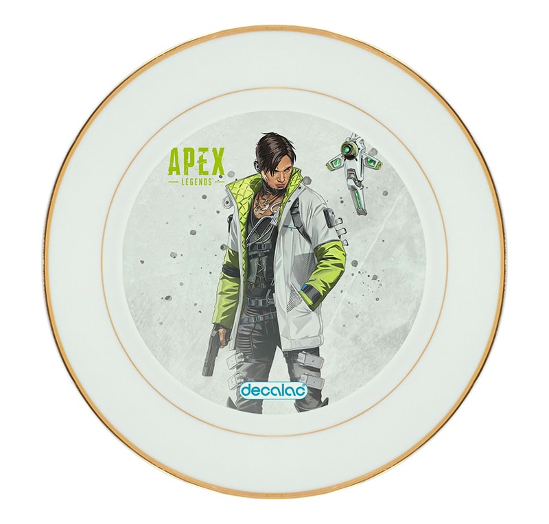 طبق زينة للطعام باطار داخلي ذهبي بتصميم أبيكس ليجندز كريبتو طبق زينة للطعام باطار داخلي ذهبي بتصميم أبيكس ليجندز كريبتو