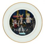 طبق زينة للطعام باطار داخلي ذهبي بتصميم أعضاء فيري تيل