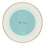 طبق زينة للطعام باطار داخلي ذهبي بتصميم أنت تبدو رائعة