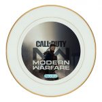 طبق زينة للطعام باطار داخلي ذهبي بتصميم احتراف لعبه كول أوف ديوتي