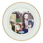 طبق زينة للطعام باطار داخلي ذهبي بتصميم اصدقاء قاتل شيطان